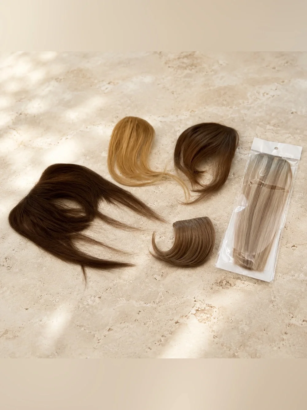 Women Hair Clip-In Fringe Bangs - Brown & Blonde Options